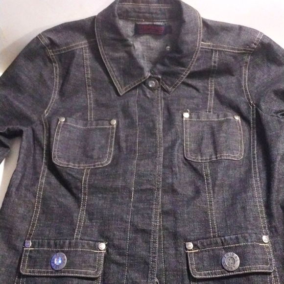 TRIBA DENIM 2 PIECE JEANS & JACKET LOW WAIST JEANS,SIZE 10 - Picture 5 of 10